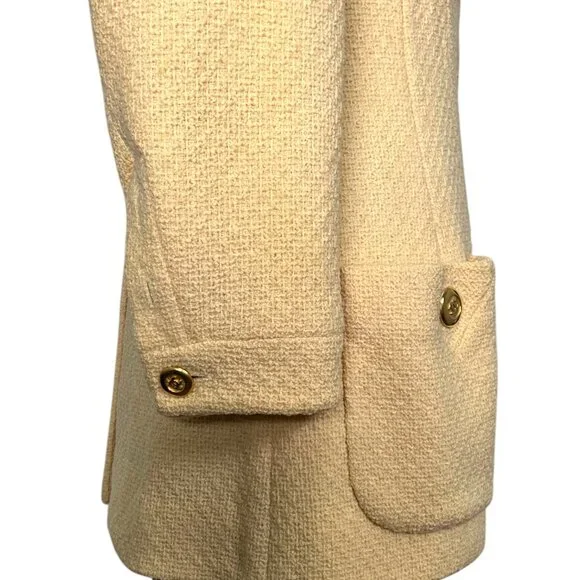 CHANEL 1995 Vintage CC Logo Button Blazer Jacket Size 40 - Picture 6 of 7